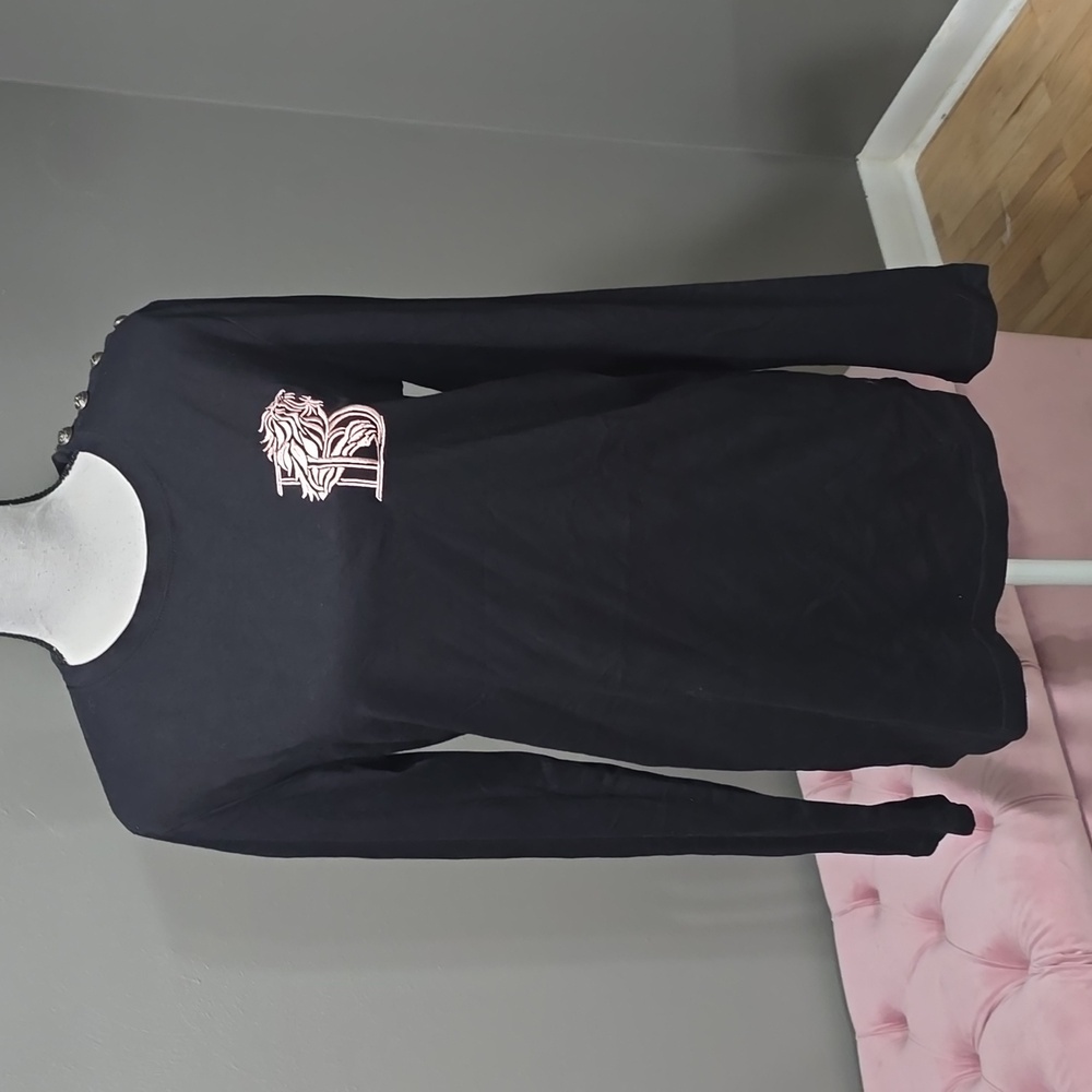 Mens balmain long sleeve cotton tee sz med